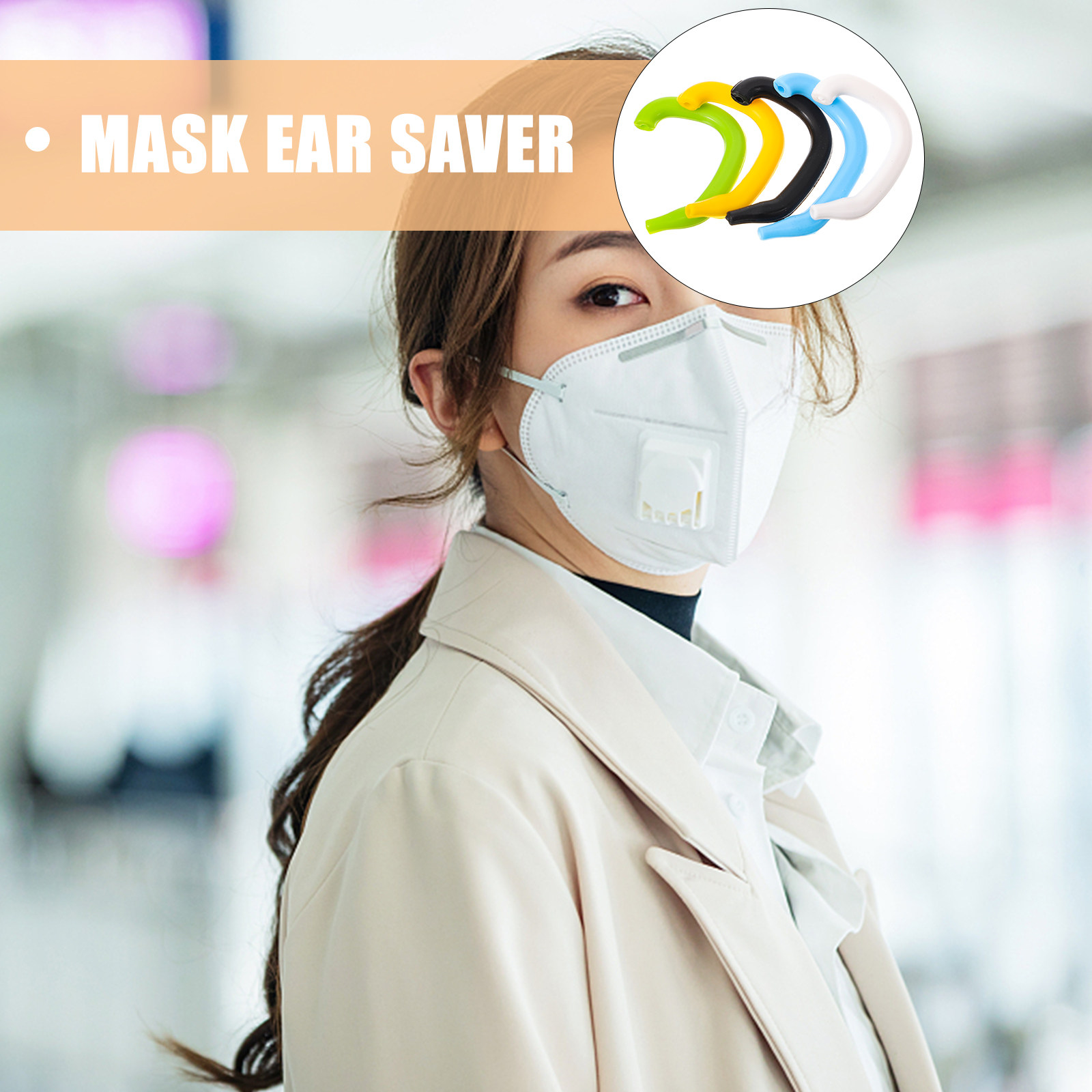 Mask Ear Saver Strap - 5 adet Premium silikon kulak koruyucu