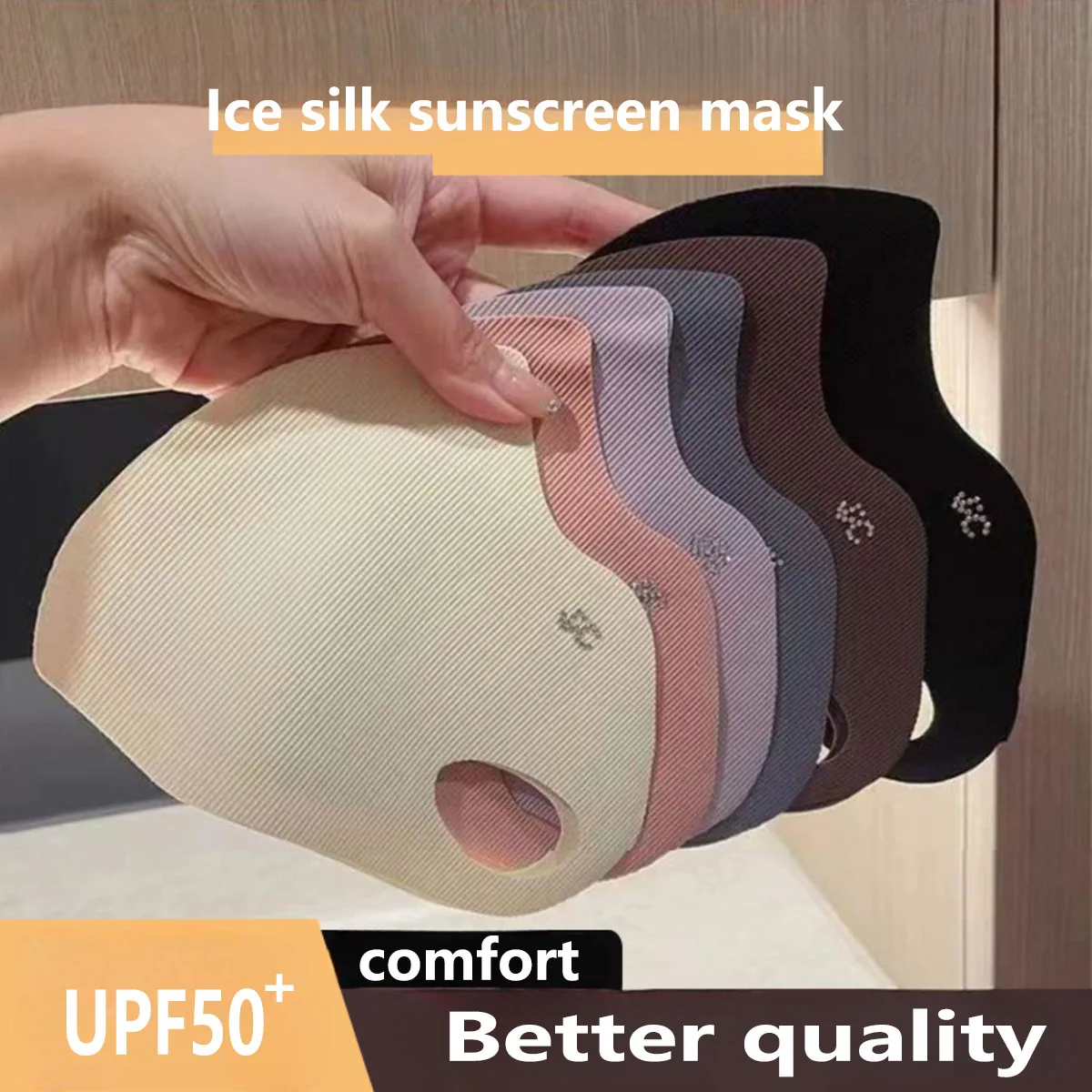 Cloth Face Mask Washable - 5 Renkli İplikli Buz İpek Maskesi