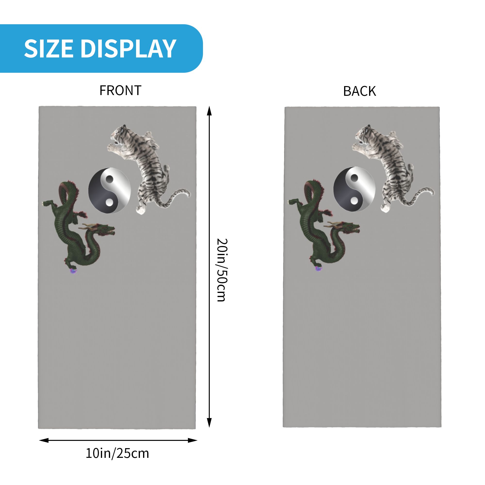Özel Yin Yang Ejderha ve Kapla - Neck Gaiter Face Cover incelemesi ve fiyatı