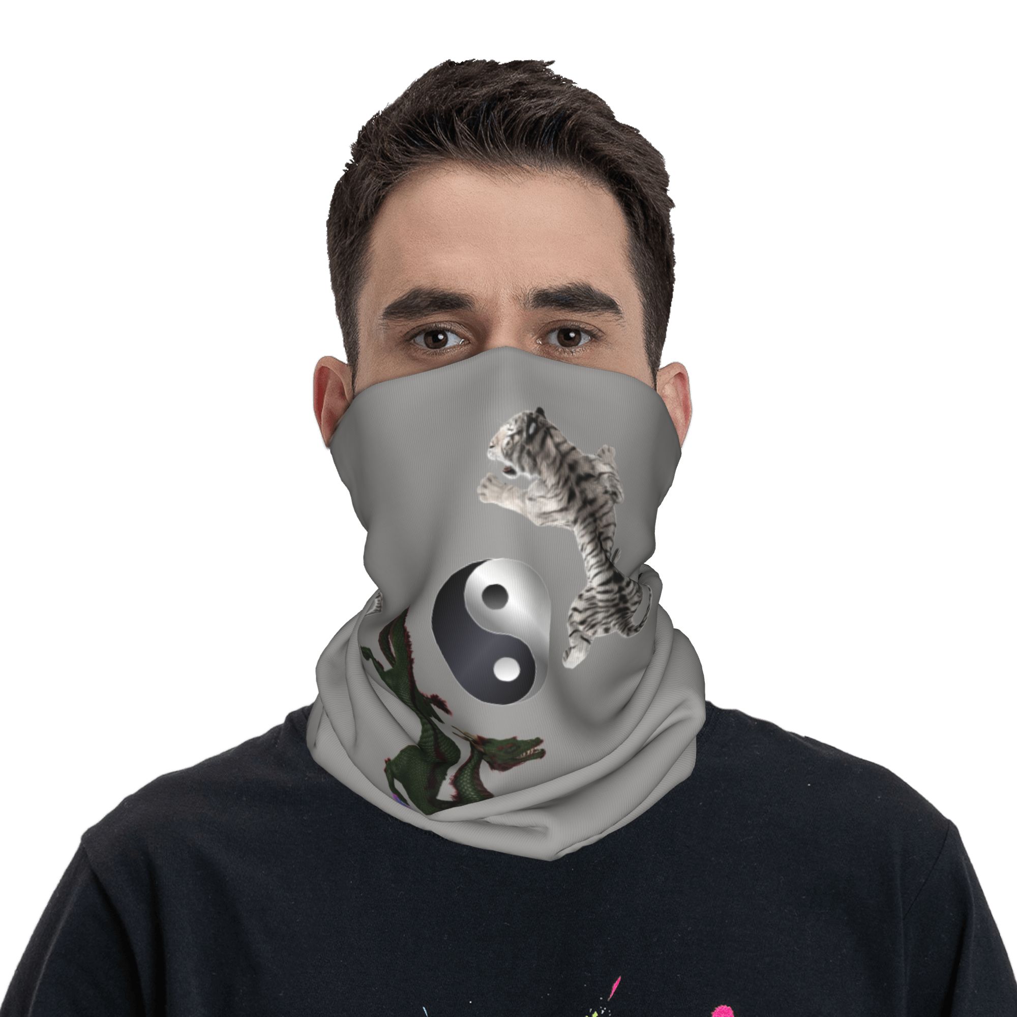 Özel Yin Yang Ejderha ve Kapla - Neck Gaiter Face Cover incelemesi ve fiyatı